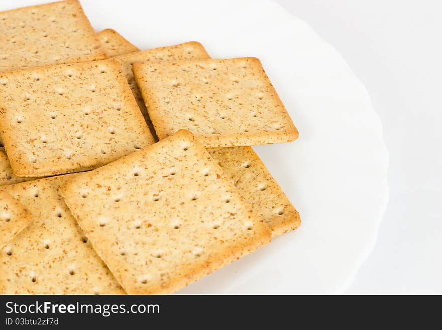 Cookies on a white plate. Cookies on a white plate