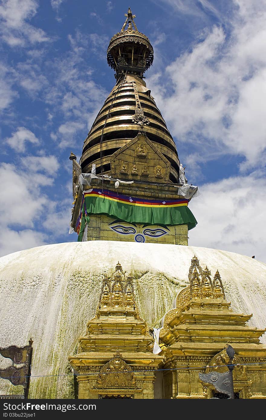 Swayambhunath is an ancient religious complex atop a hill in the Kathmandu Valley, Nepal. It is also known as the Monkey Temple. Swayambhunath is an ancient religious complex atop a hill in the Kathmandu Valley, Nepal. It is also known as the Monkey Temple