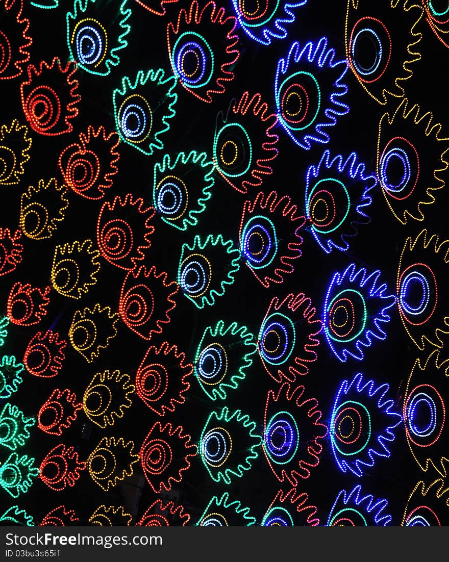 A background of the led lights