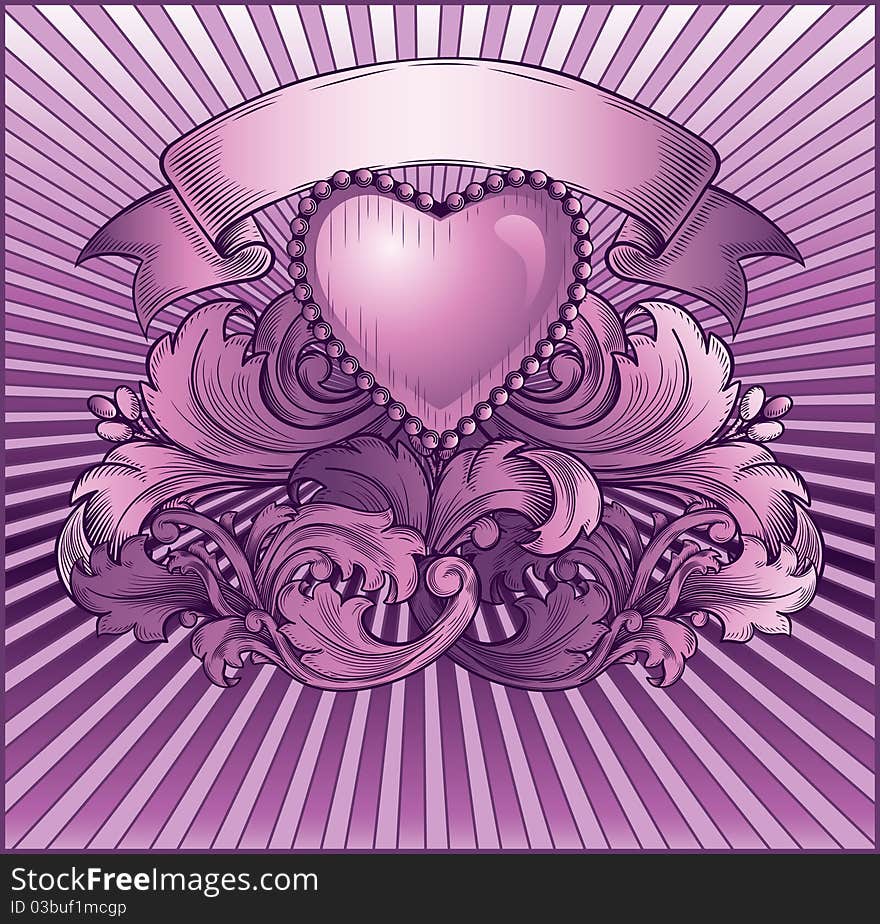 Vintage purple background, bright colors