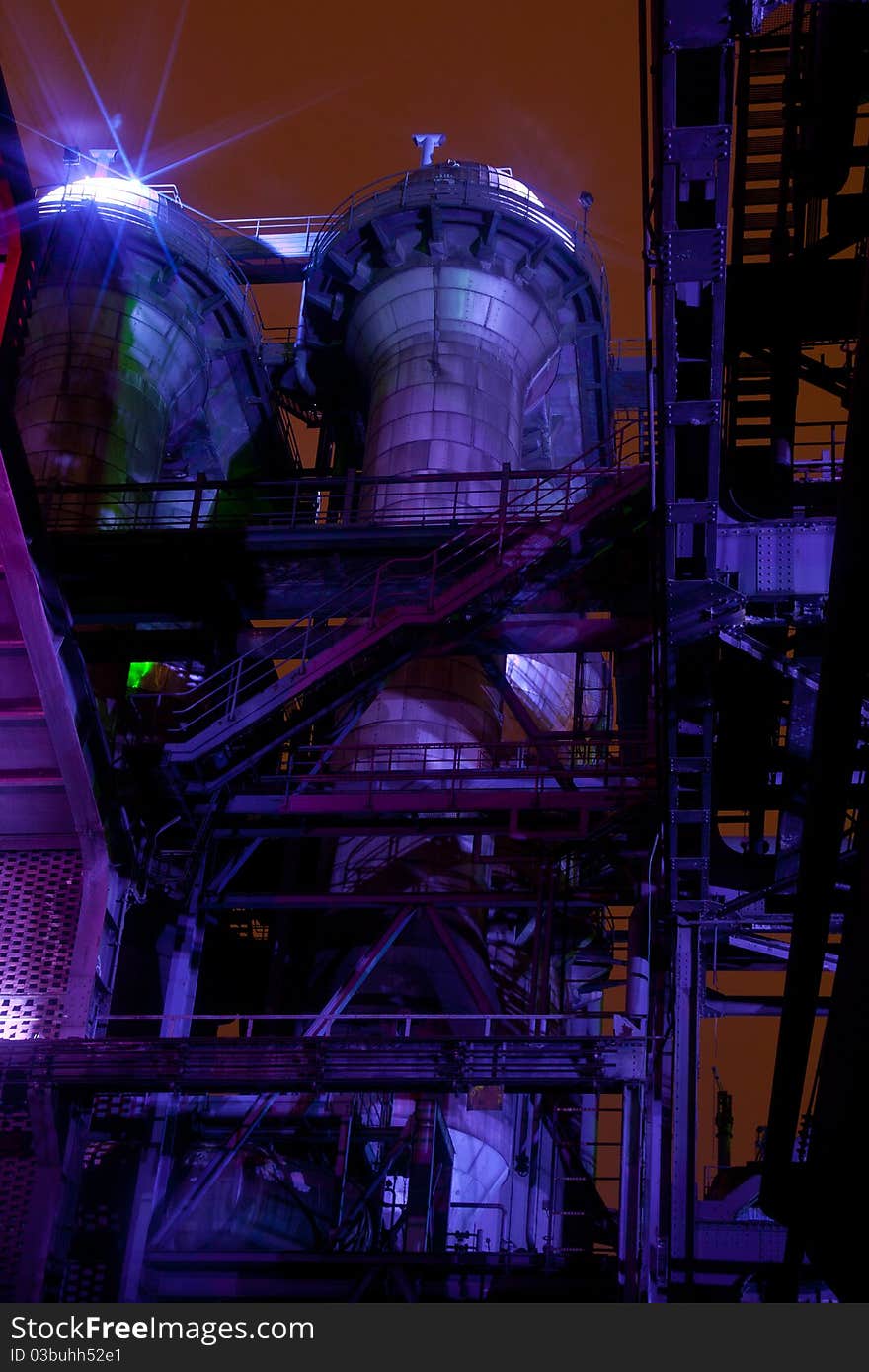 Illuminated steelfactory