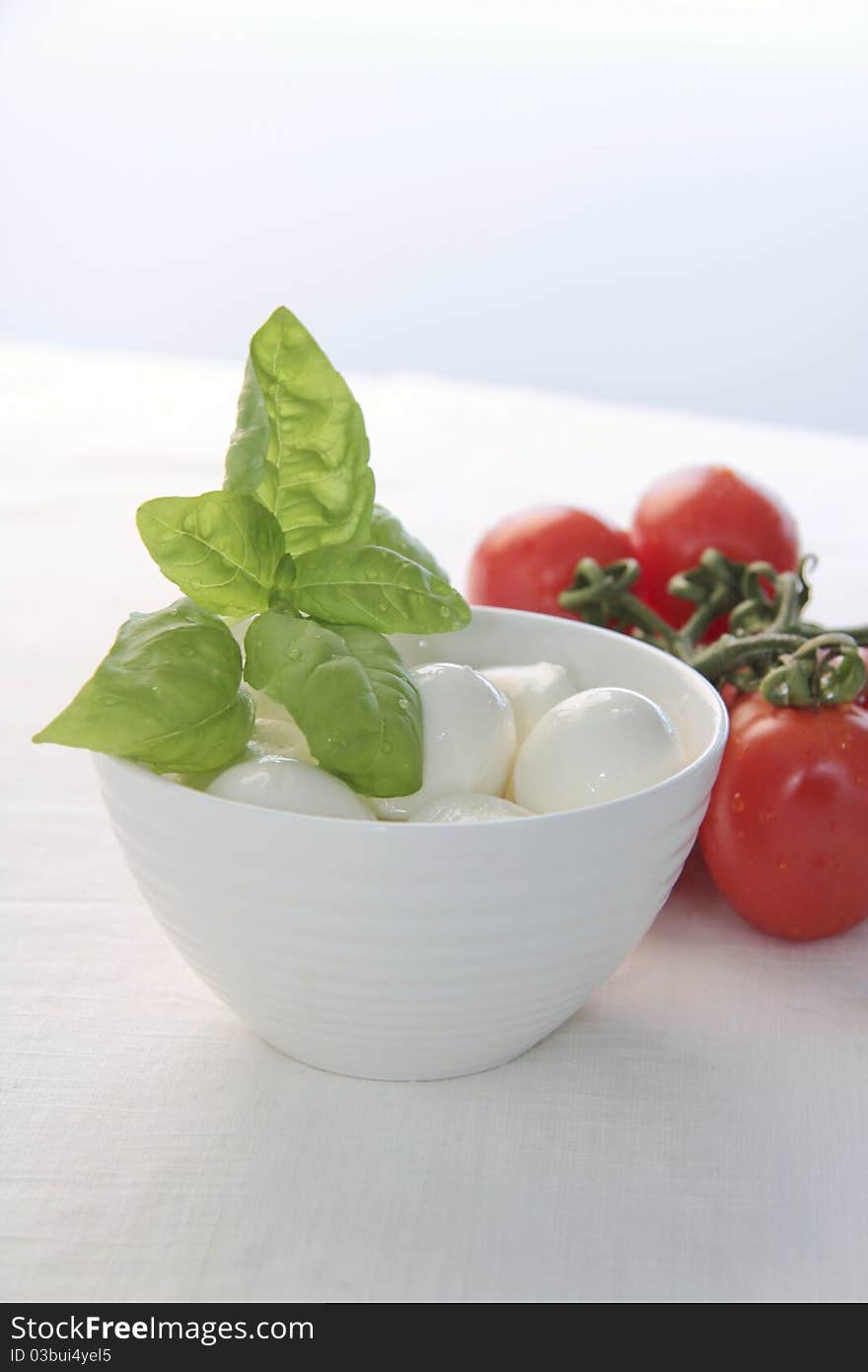 Mozzarella and basil