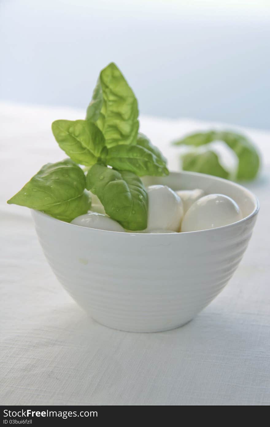 Mozzarella and basil