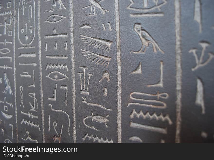 Hieroglyphs carved to the stone sarcophagus. Hieroglyphs carved to the stone sarcophagus.