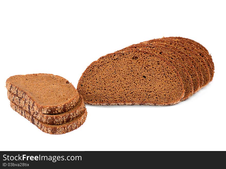 Bread on white background.(isolated)