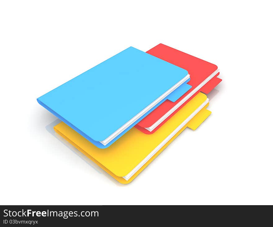 Folder concept in 3D style