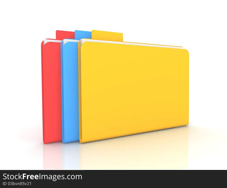 Folder concept in 3D style