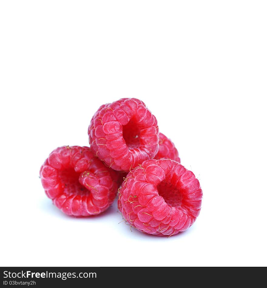 Raspberry pile isolated on white