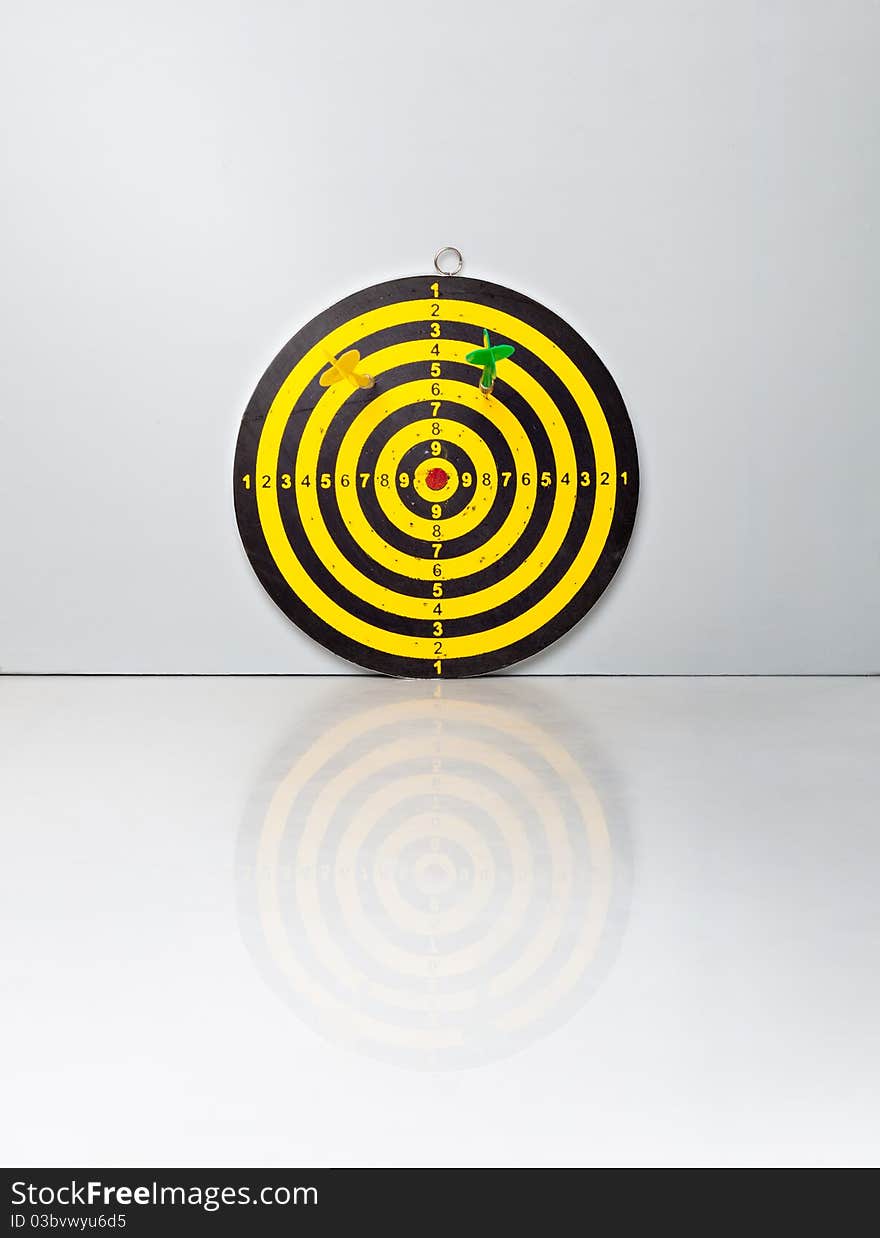 A target with a darts