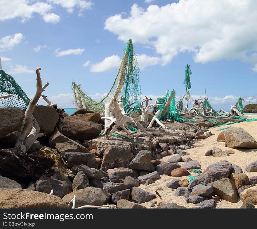 Image of a coast after an hurricane. Image of a coast after an hurricane