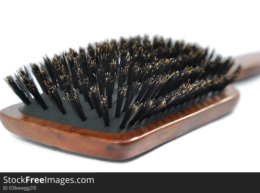 Wooden hairbrush for extention hairs