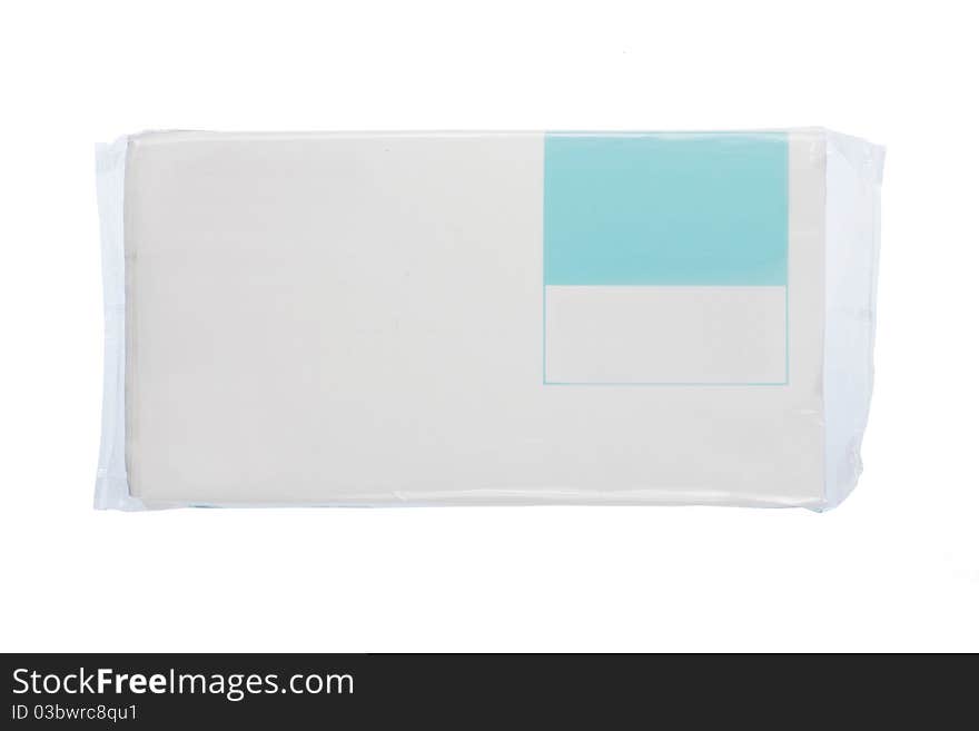 White plastic pack for new design. isolated over white