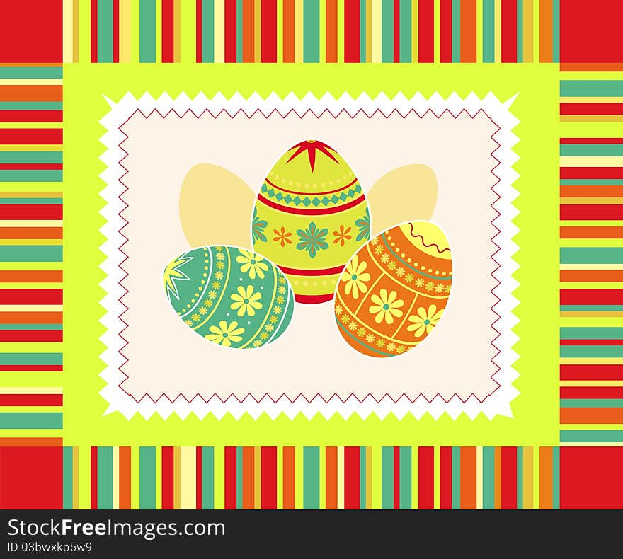 Easter decorative eggs seamless background. Easter decorative eggs seamless background