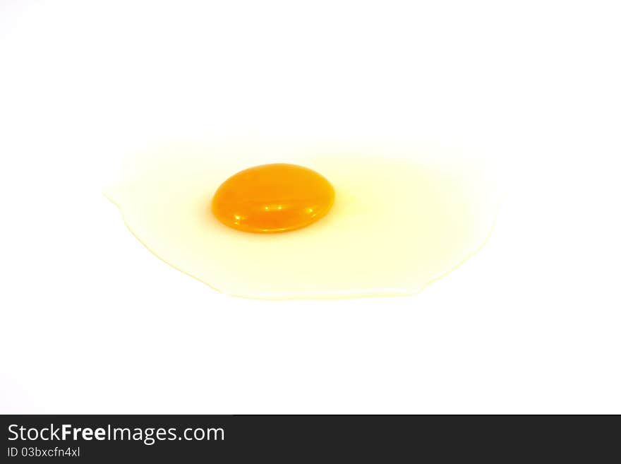 Raw broken egg isolated on white background. Raw broken egg isolated on white background