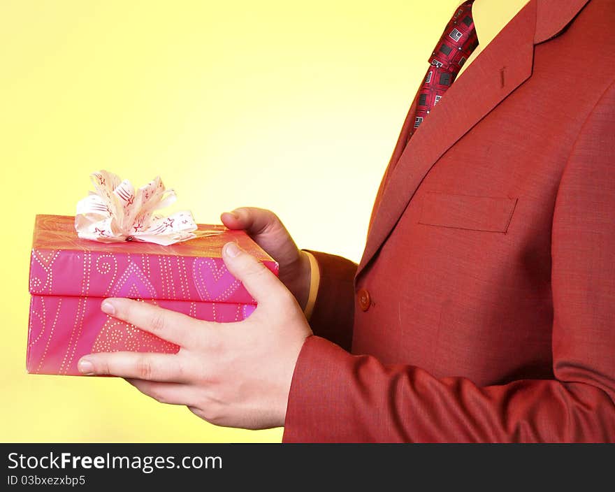 Boy With Present Box