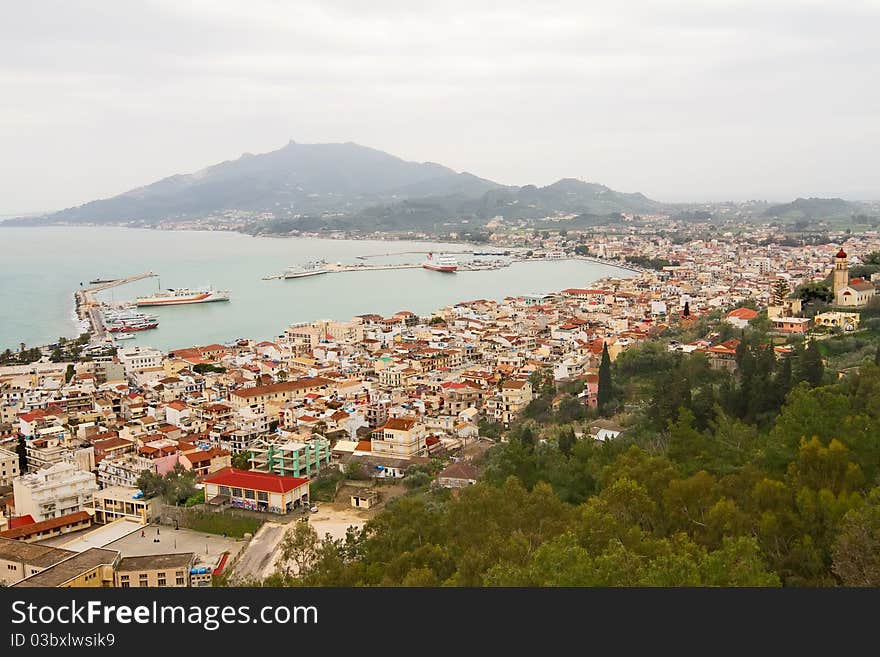 Zakynthos Town From Above