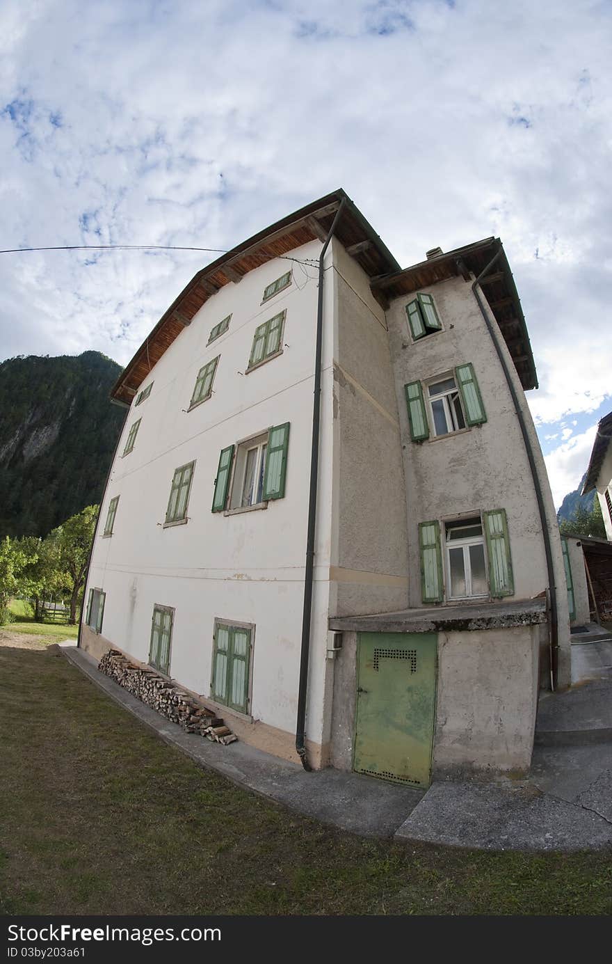 Typical Dolomites House, Italy