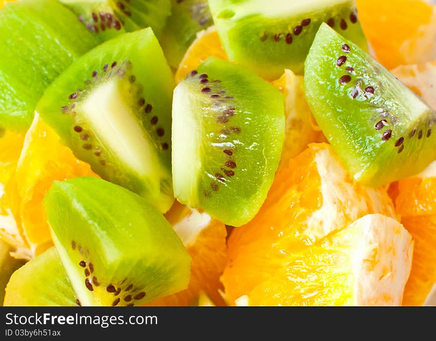 Orange and kiwi