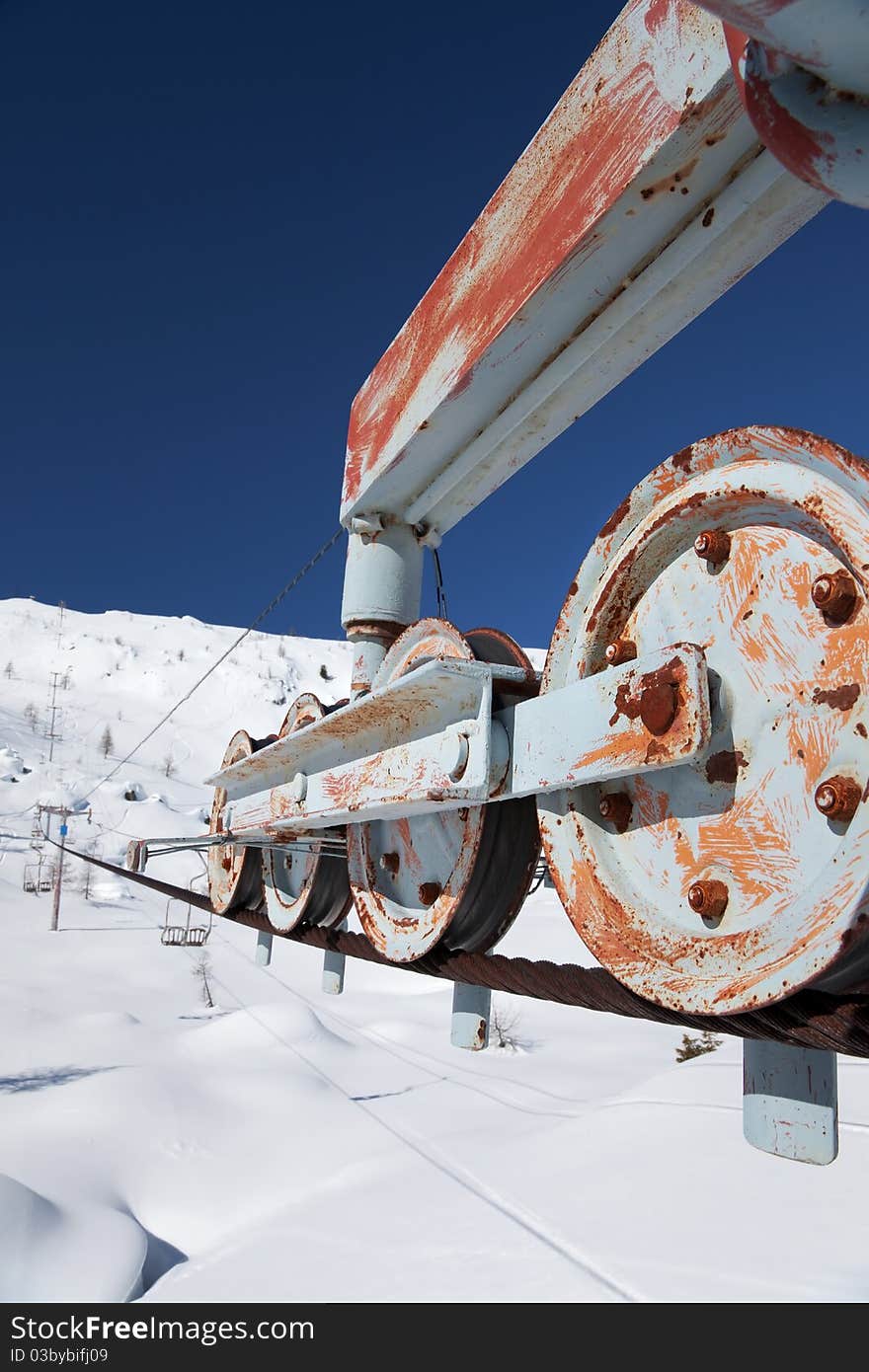 Abandoned chair lift