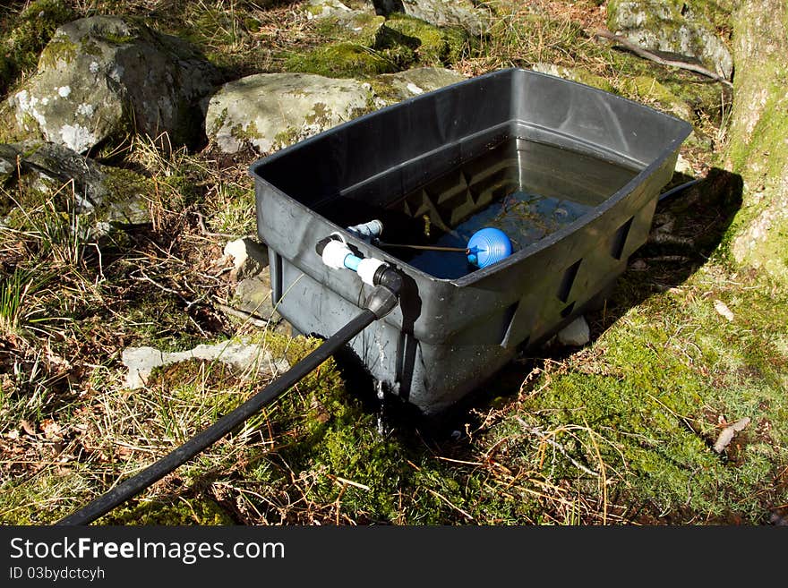 Water tank.