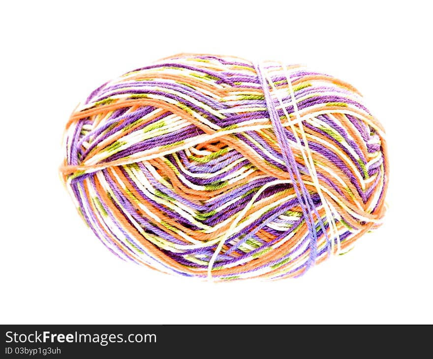 Colorful yarn on a light background