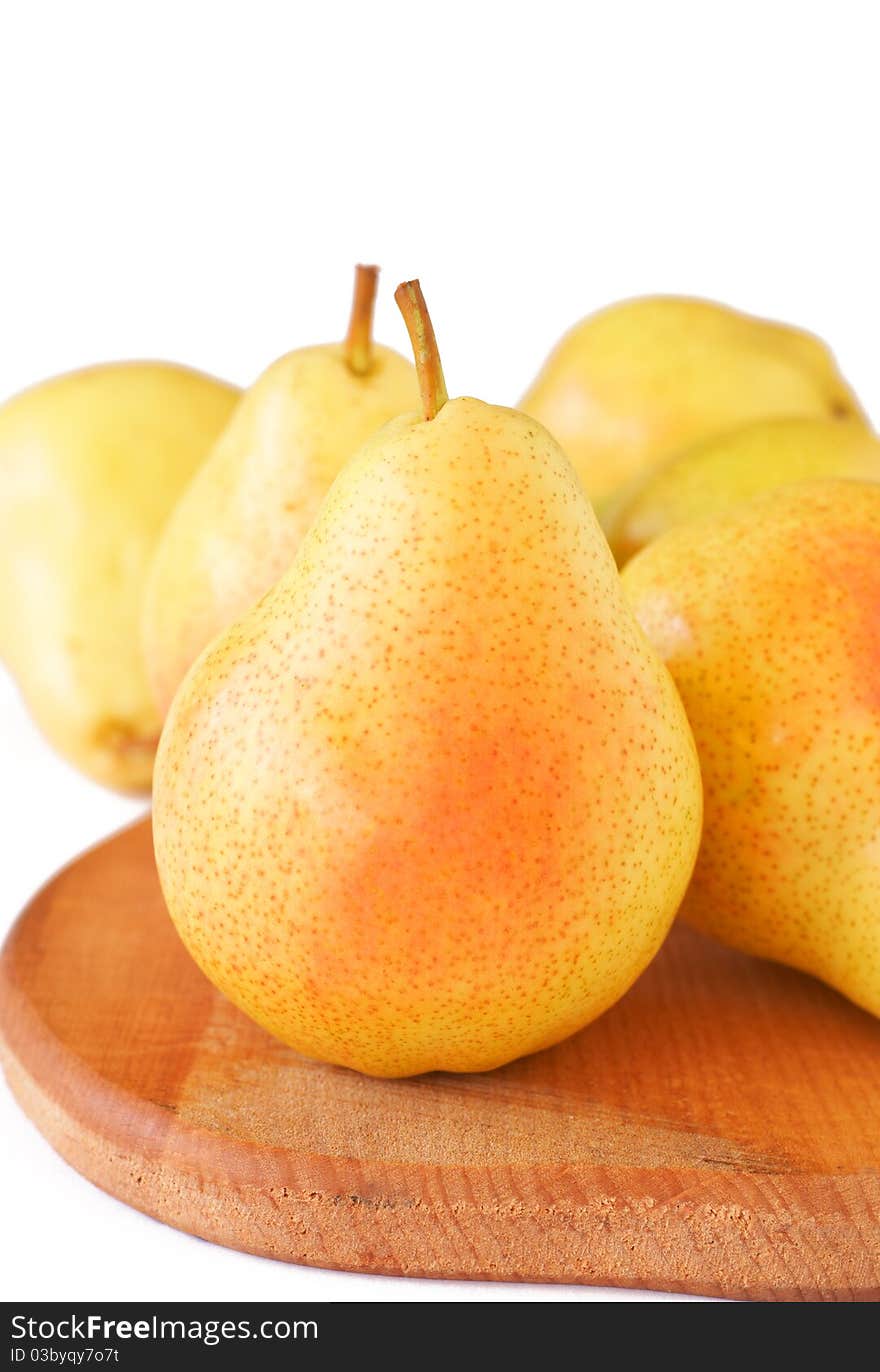 Ripe yellow pears