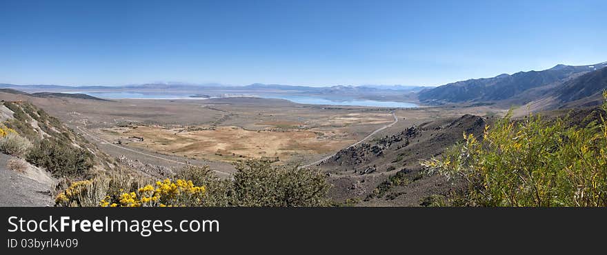 Mono Lake panorama landscape CA. Mono Lake panorama landscape CA