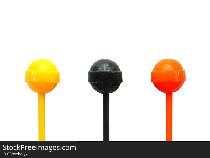 Sweet lollipops isolated