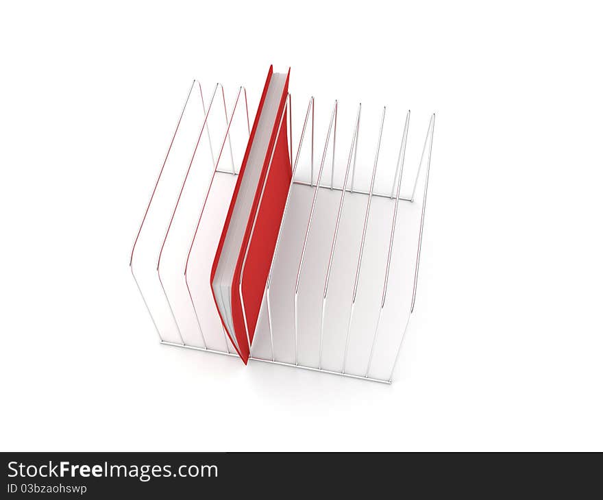 Isolated office folder on a white background