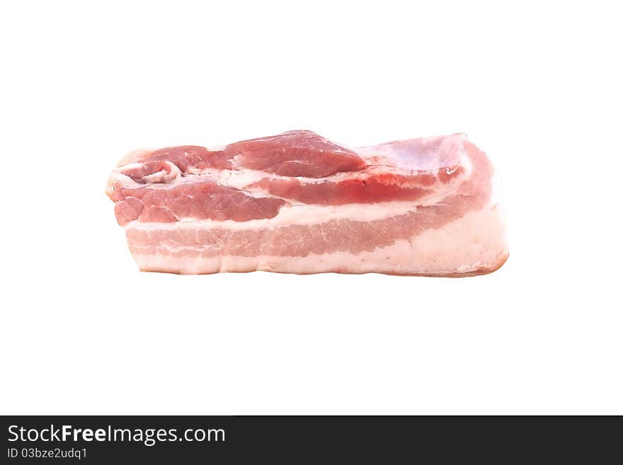 Raw Meat On A White Background