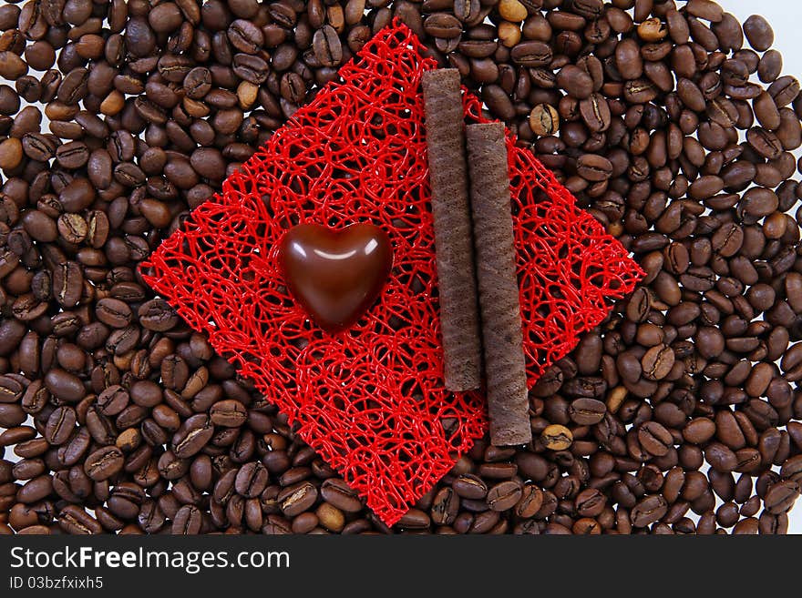 Sweets On The Roasted Coffee Beans