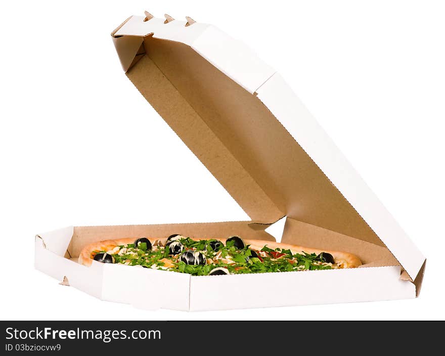 Pizza in carton box