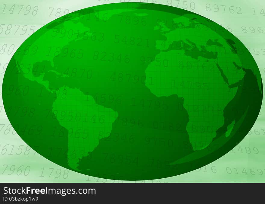 Green planet earth