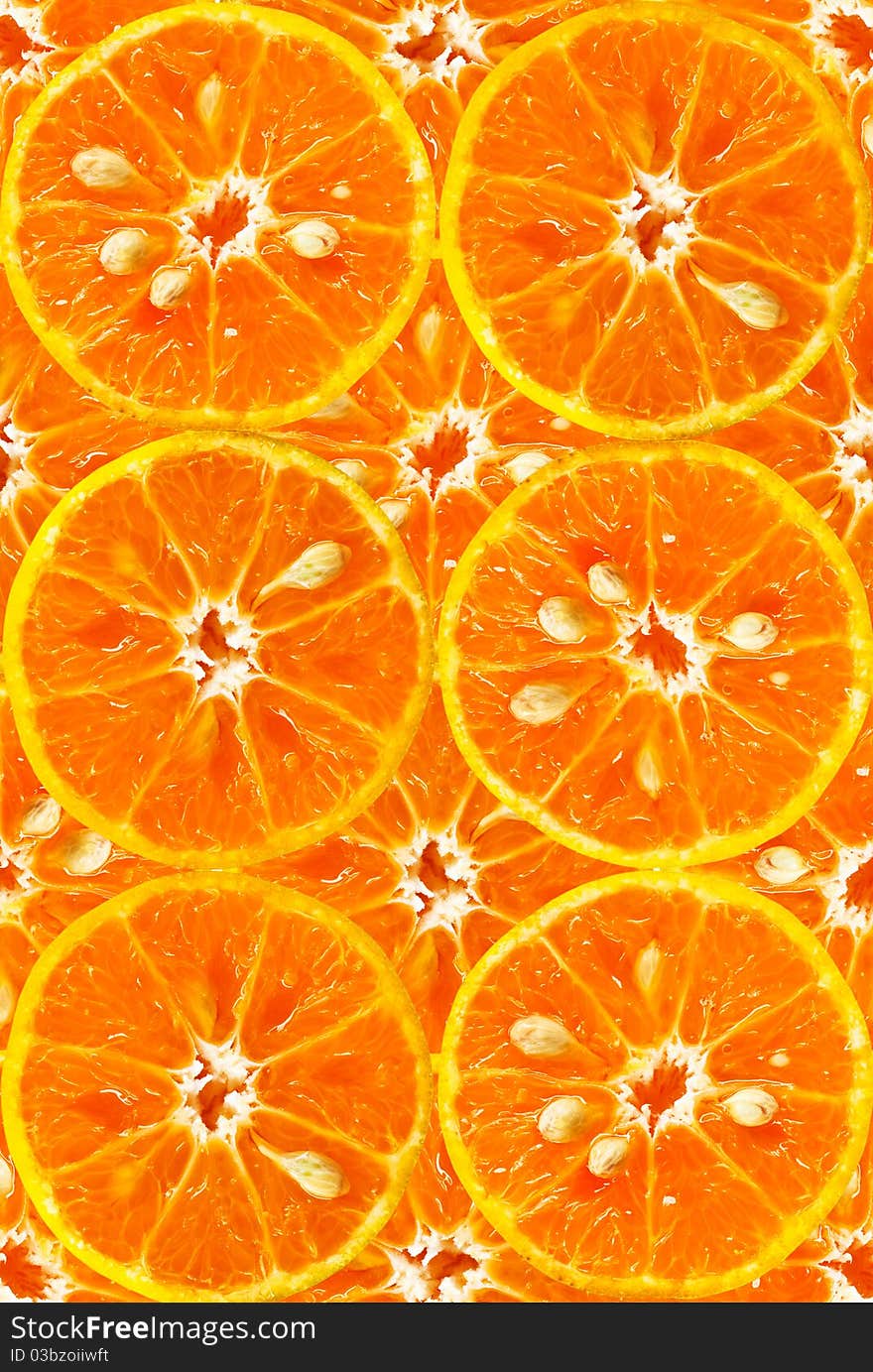 Half of orange, tropical fruit background. Half of orange, tropical fruit background