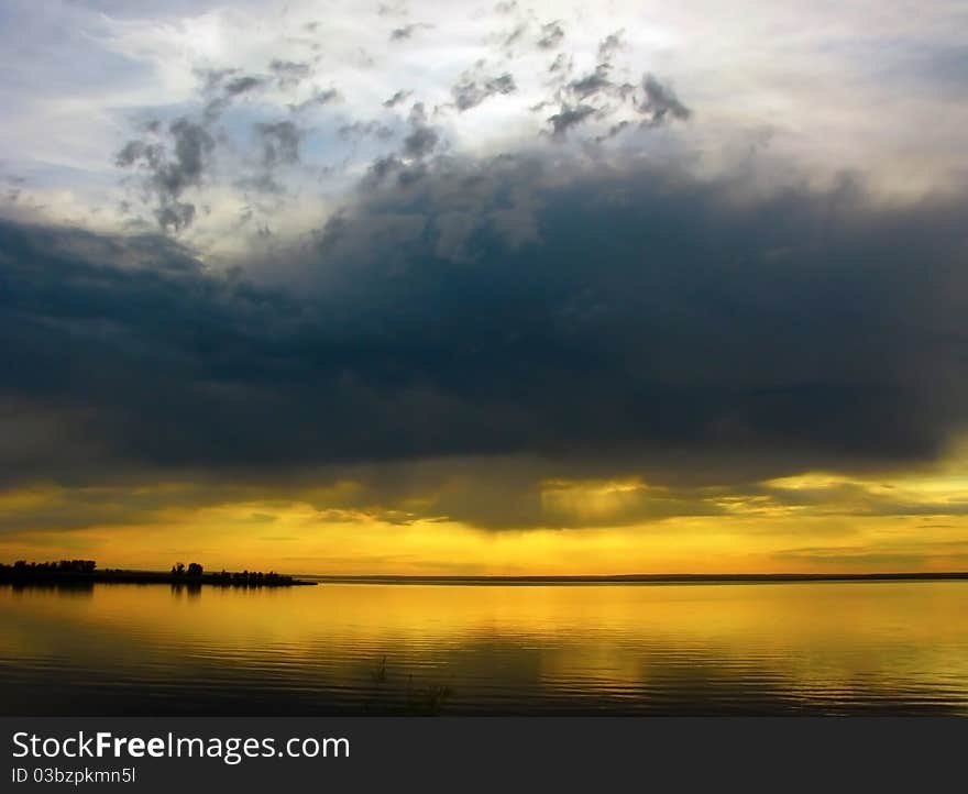 Clouds over the river