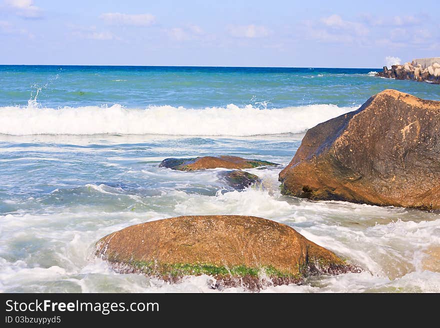 Beautiful landscape on the coast of black sea, resort in Bulgaria. Beautiful landscape on the coast of black sea, resort in Bulgaria