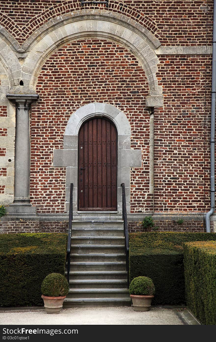 Old Victorian staircase at a monumental chruch