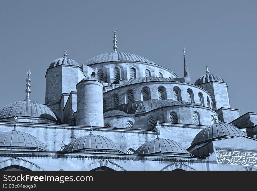 Minaret of the mosque and the sky. Minaret of the mosque and the sky