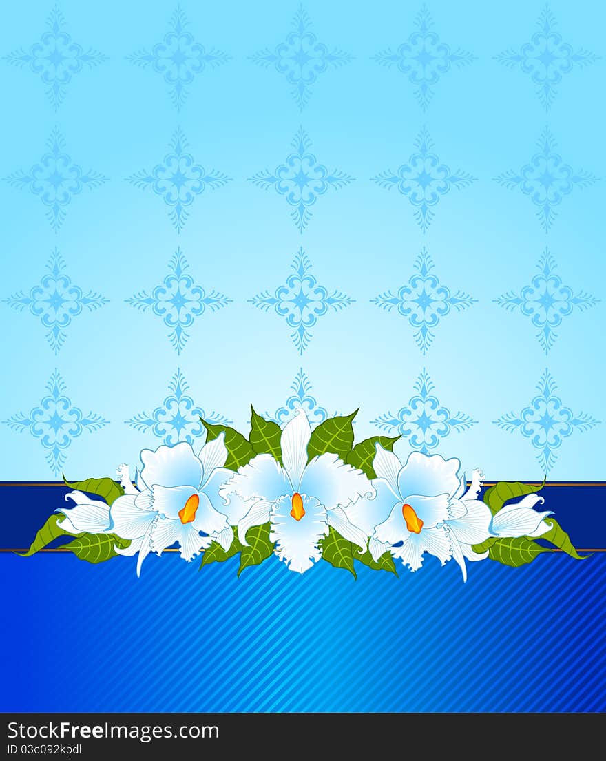 Background with beautiful flowers for a design