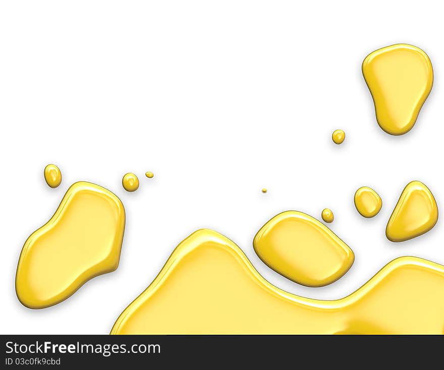 Yellow paint drops