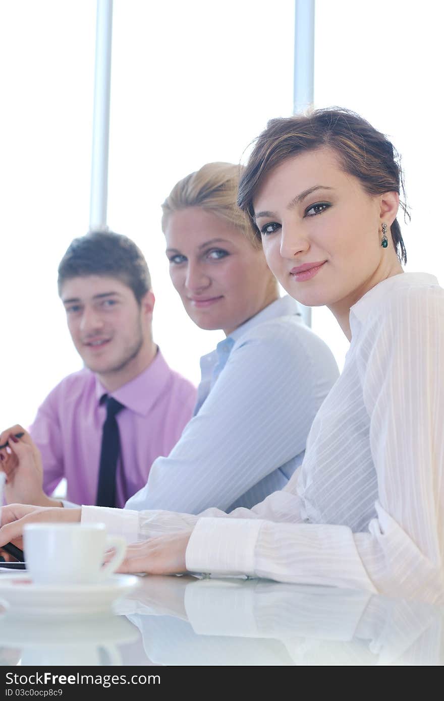 Group of business people at meeting