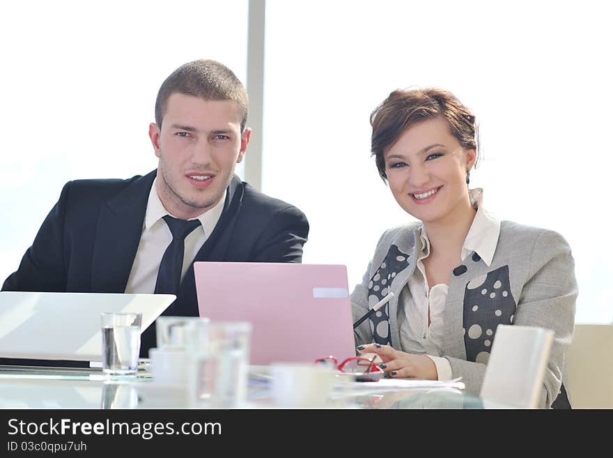 Group of business people at meeting