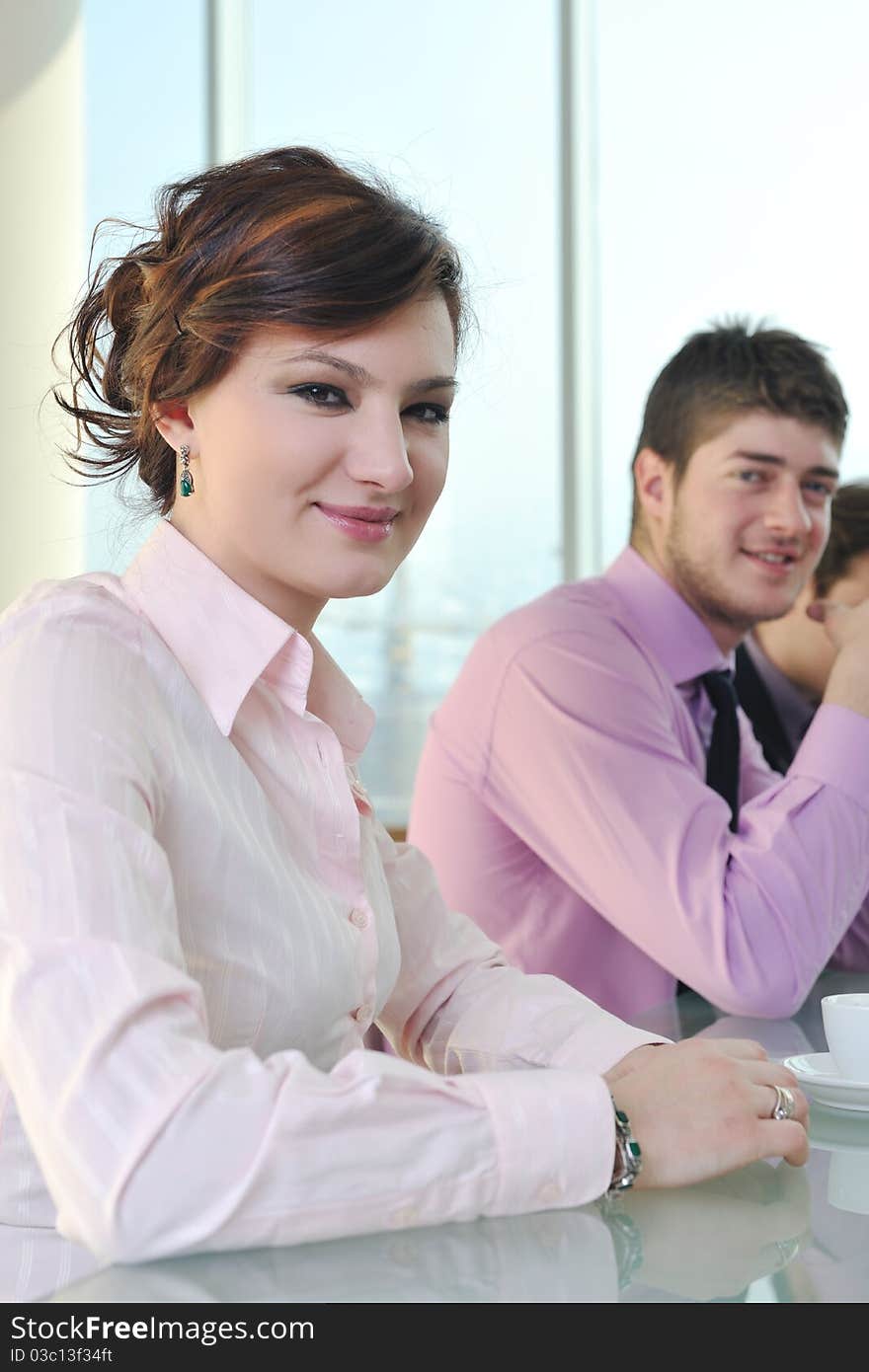 Group Of Business People At Meeting