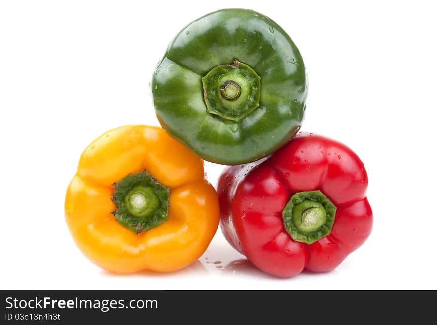 Bell peppers isolated on a white background