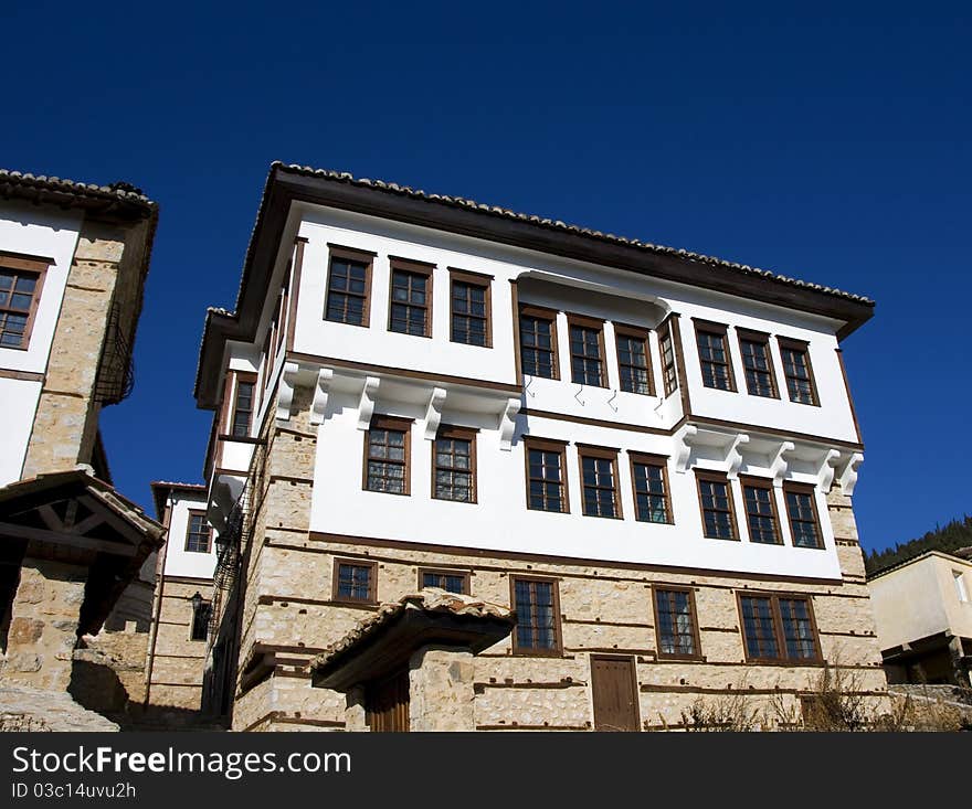 Stone Traditional House In Kastoria City Greece