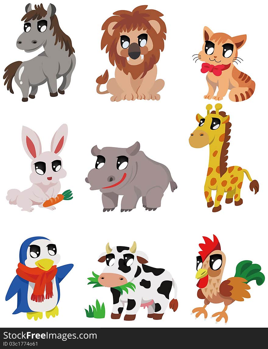 Cartoon animal icon, drawing