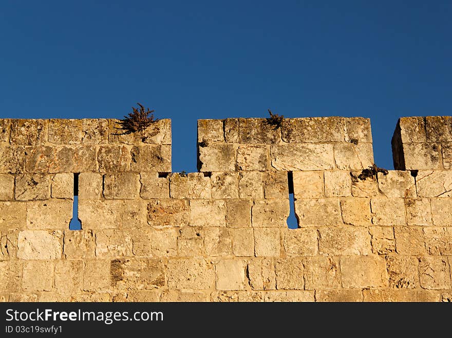 Detail of the Jerusalem wall. Detail of the Jerusalem wall