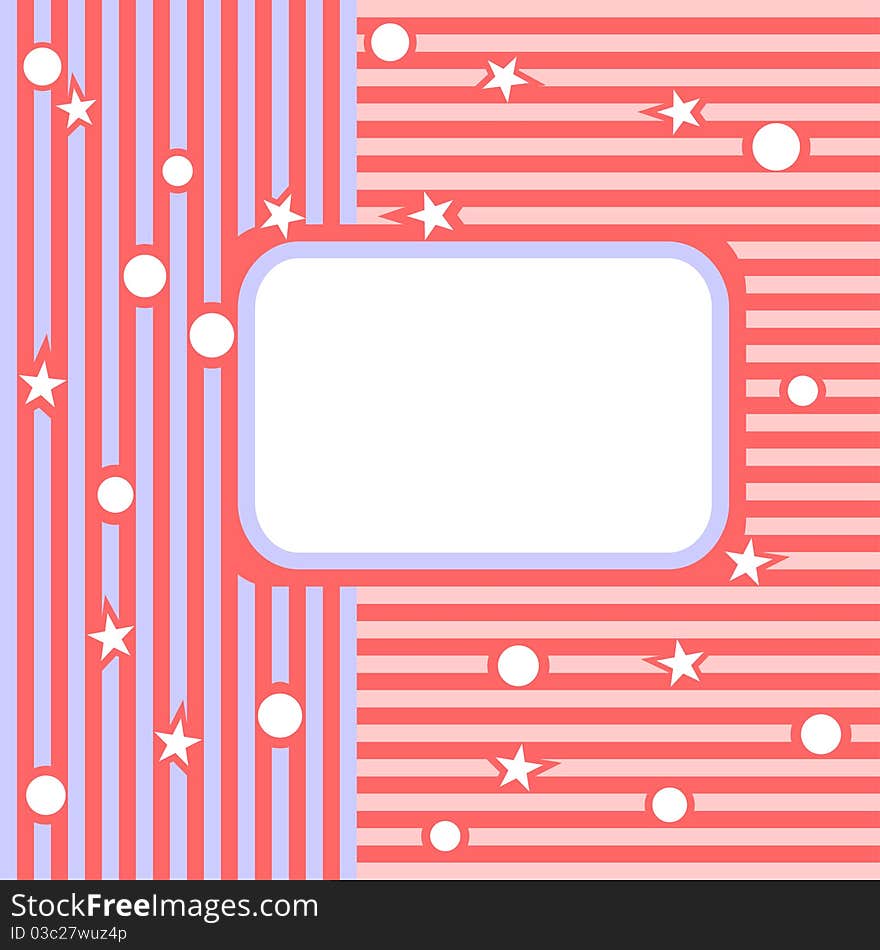 Light background. Pink both blue strips and a place for the text.