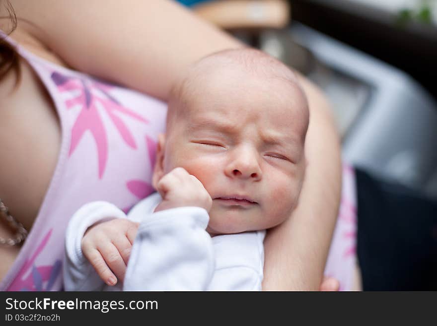 Sleeping Newborn Baby Boy