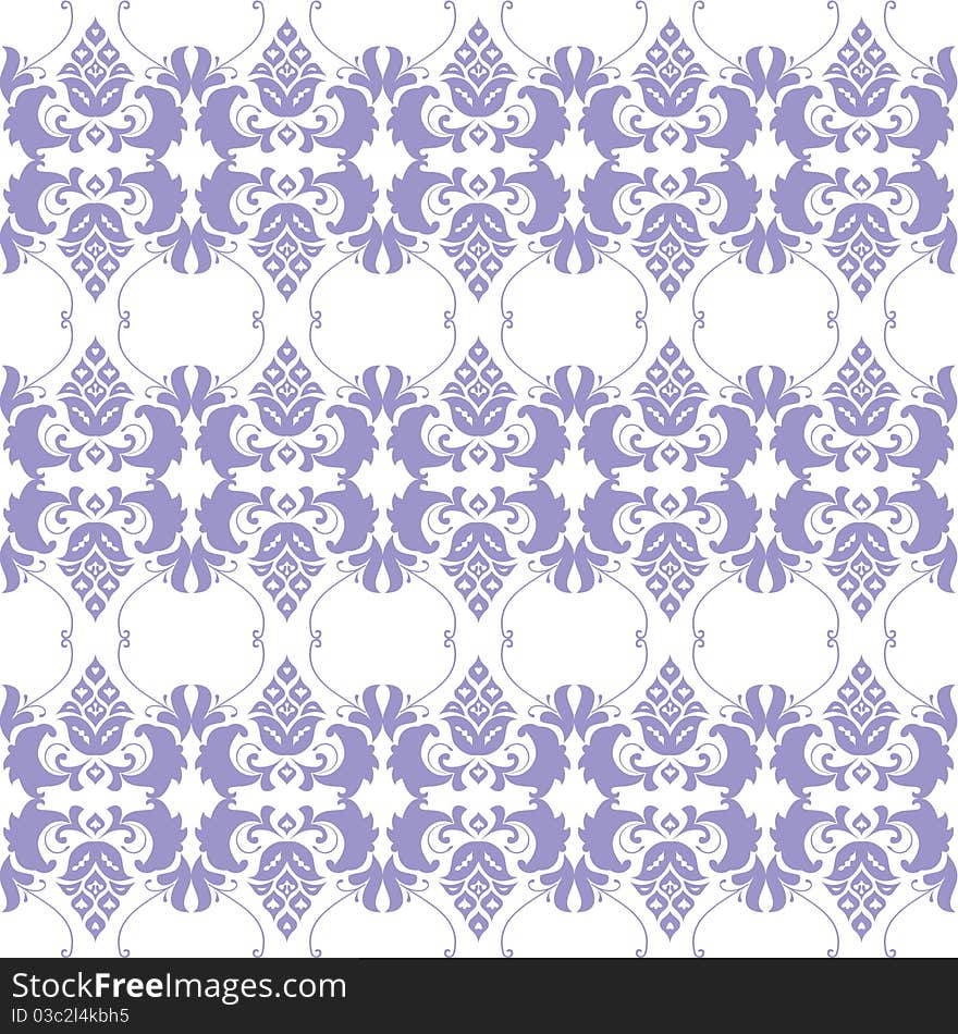 Floral seamless wallpaper ornament at white background